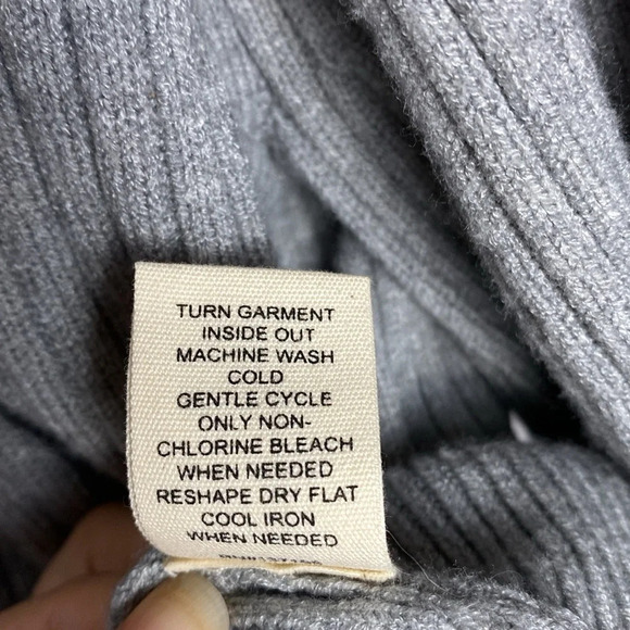 Marled Button Front Cardigan in Heather Grey size large - Picture 7 of 9